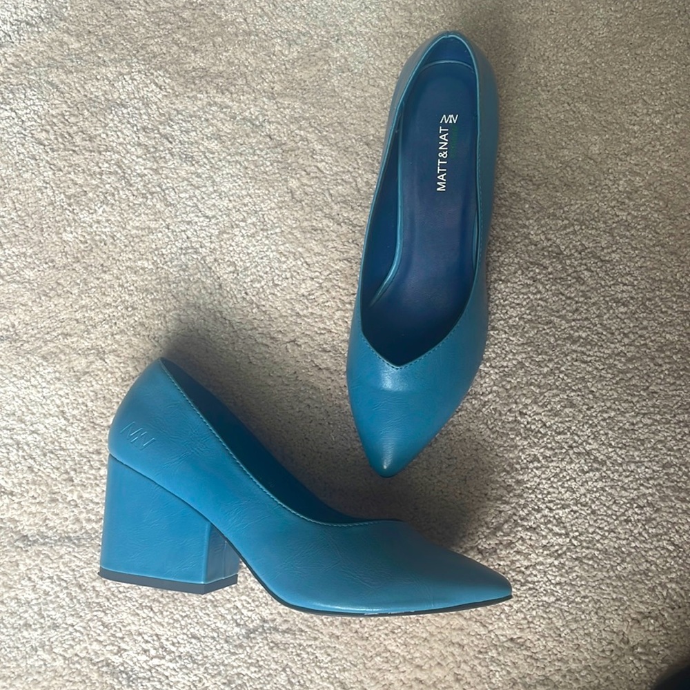 Vegan leather day heels